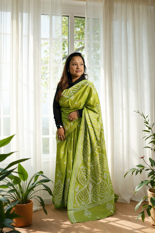 Harit Jyoti Gujarati Kantha Saree