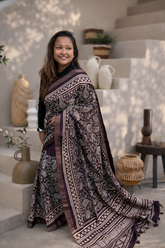 Rajlila Kolkata Kantha Saree