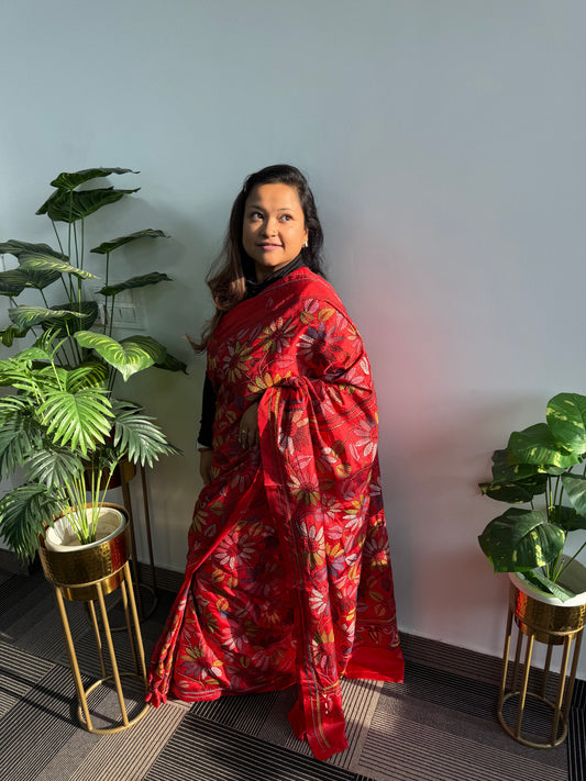 Raktapushp Kolkata Kantha Saree