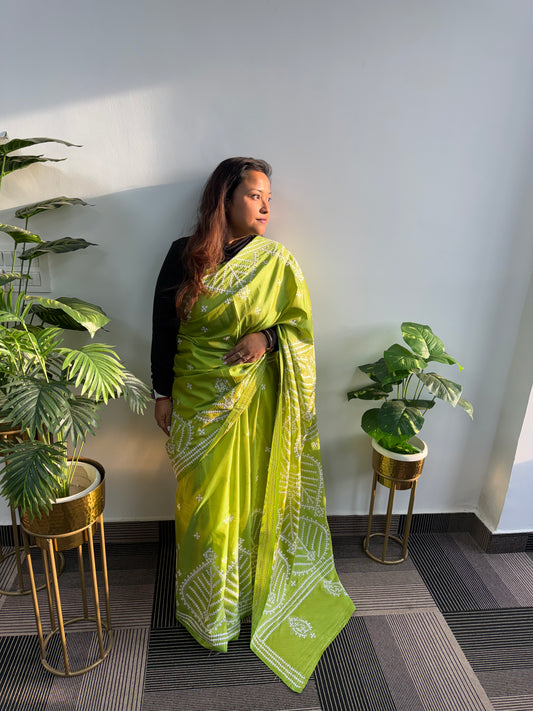 Harit Jyoti Gujarati Kantha Saree