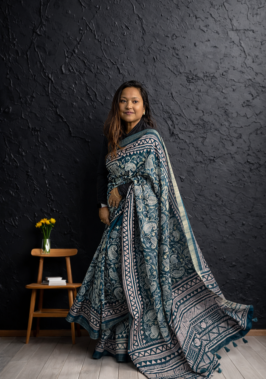 Neelika Kolkata Kantha Saree