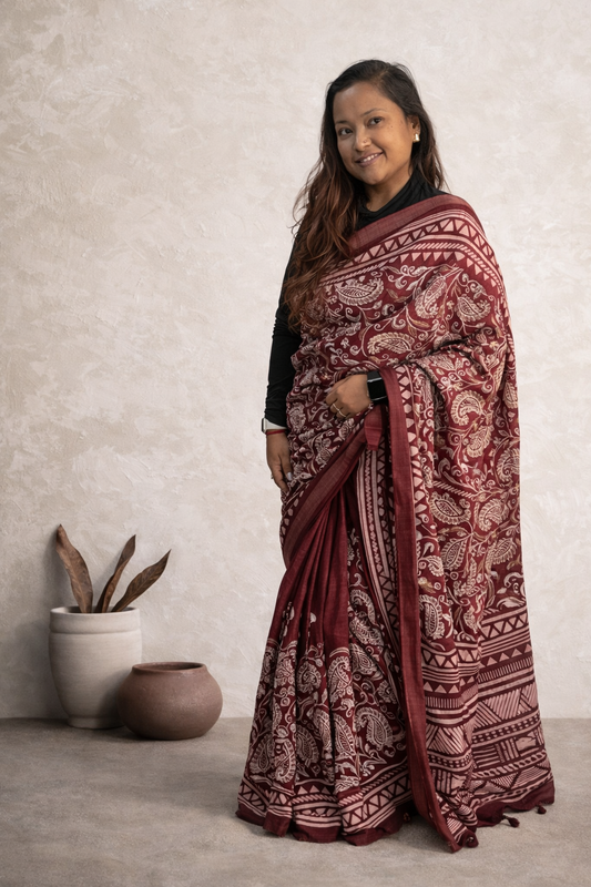 Raktima Kolkata Kantha Saree