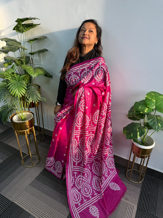 Rangrani Gujarati Kantha Saree