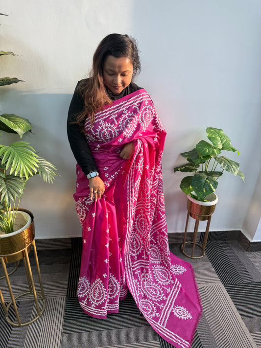 Rangrani Gujarati Kantha Saree