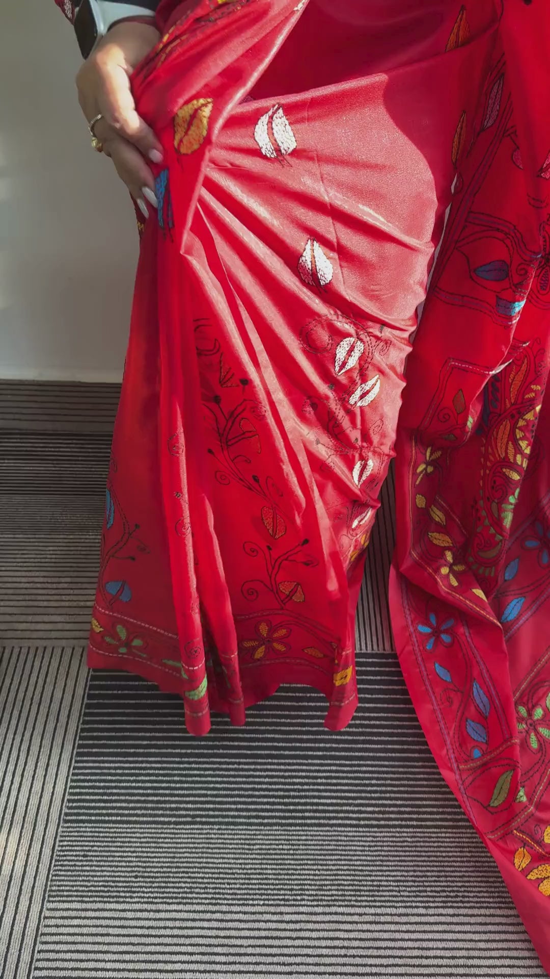Raktika Kolkata Kantha Saree