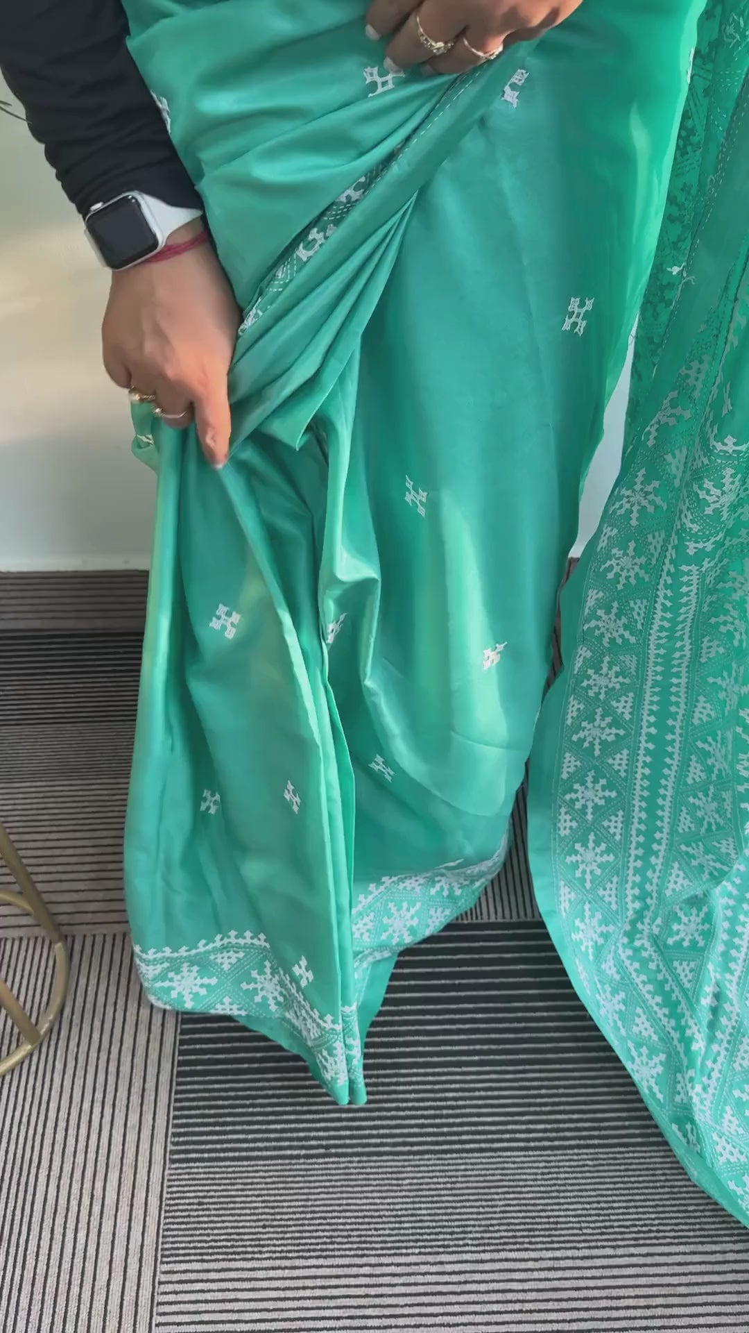 Aakashika Gujarati Work Kantha Saree