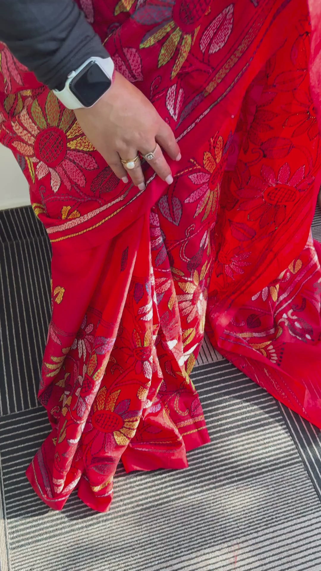 Raktapushp Kolkata Kantha Saree
