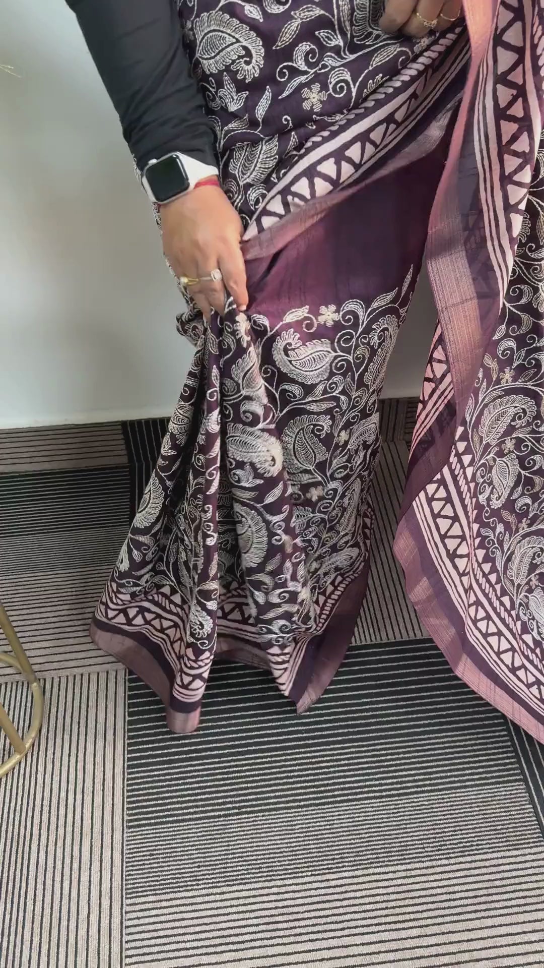 Rajlila Kolkata Kantha Saree